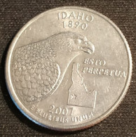 ETATS UNIS - USA - ¼ - 1/4 DOLLAR 2007 P - Idaho - KM 398 - Quarter Dollar - 1999-2009: State Quarters