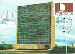 Carte Maximum - Brasil -Brasilia - Edificio Sede Da ECT - Maximumkaarten