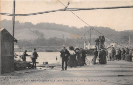 LE GRAND QUEVILLY, Près ROUEN - Le Quai Et La Drague - Le Grand-Quevilly