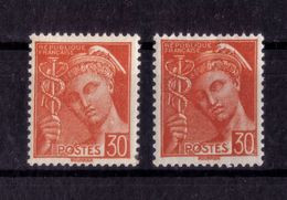 VARIETE DE COULEUR N° 412 ( Clair Et Foncé) NEUF** - Unused Stamps