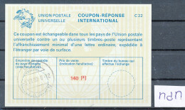 BF0227 / JAPON / JAPAN  -  1980  -  140  -  Type La22  -   Watermark Inverted   -  Reply Coupon Reponse - Otros & Sin Clasificación