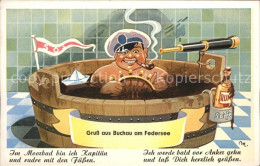 41573502 Bad Buchau Federsee Kuenstlerkarte Komik Moorbad Bad Buchau - Bad Buchau