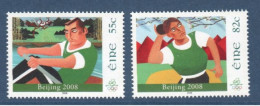 EIRE Ireland Irlande, **, Yv 1838, 1839, Mi 1834, 1835, SG 1907, 1908, Pekin , Beijing 2008, Aviron, Lancer Du Poids, - Zomer 2008: Peking