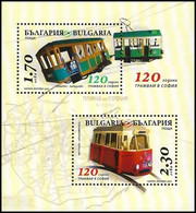 Bulgaria 2021, 120 Years Since The Launch Of The First Tram In Sofia - S/s MNH - Strassenbahnen