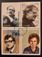 Canada 2000  USED Sc 1829a-b-c-d    4 X 46c  Block Millennium, Great Thinkers - Oblitérés