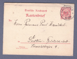 DR Adler Ganzsache Kartenbrief K7 - Hattenstein 19.9.98 --> Dresden-Freiedrichstadt (3366KLRSCH-0064) - Covers