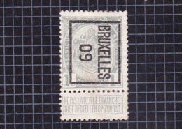 Rijkswapen 1c:nr 81(*) Zonder Gom, Voorafstempeling:Bruxelles 09 - Typos 1906-12 (Wappen)