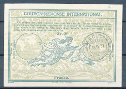BF0232 / FRANCE  -  1931  ,  2 F. 25   -  Type Ro8   -   Reply Coupon Reponse - Antwoordbons