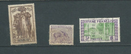 Guyane   Lot De 3 Timbres Tout états  - Ax15303 - Autres & Non Classés