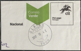 Fragment - Postmark OLAIAS -|- Correio Verde. Pré-Pago / Prepaid Green Mail - Gebraucht