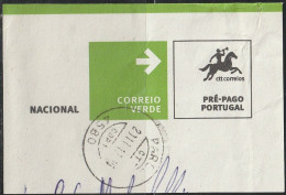 Fragment - Postmark PAREDES -|- Correio Verde. Pré-Pago / Prepaid Green Mail - Oblitérés