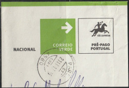 Fragment - Postmark PAREDES -|- Correio Verde. Pré-Pago / Prepaid Green Mail - Used Stamps