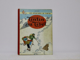 Hergé - Tintin - Tintin Au Tibet - B34 - 1963- Dos Rouge - Belle Couleurs - Pages De Garde Aux Portraits Bleu Clair - Tintin