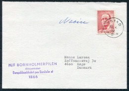 1968 Denmark Sweden M/F BORNHOLMERPILEN Bornholm Ship Cover Ystad  - Covers & Documents