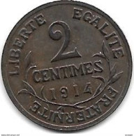 *france 2 Centimes  1914   Km 841  Unc/ms63 - 2 Centimes