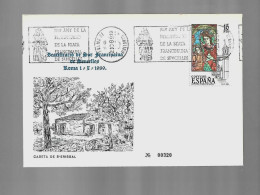 Beatificacion Beata Francinaina De Sencelles Palma De Mallorca 1989 ENTERO MATASELLO ESPECIAL CONMEMORATIVO LETTRE COVER - Commemorative Panes