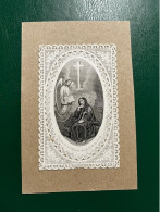 Image Pieuse XIXème Canivet Holy Card * Prions Et Méditons Au Pied De La Croix * Religion Croyance Christianisme - Religion & Esotericism