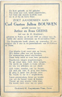 Doodsprentje  *  Bouwen Carl (° Putte 1957 / + 1959)  Zoon Bouwen Arthur & Geens Rosa - Religion & Esotérisme