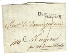 1802 - Letter From Copenhagen To Mugron ( Near Bordeaux, France ) DAENNEMARR Or DAENNEMARK - ...-1851 Préphilatélie