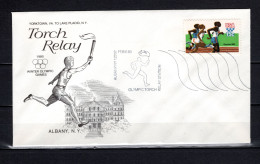 ETATS UNIS D'AMERIQUE N° 1255   OBLITERE SUR ENVELOPPE JEUX OLYMPIQUES LAKE PLACID - FDC