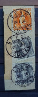 01 - 24 // Schweiz - Suisse - N° 66A + N° 69A X 2 Timbres Sur Fragment Oblitéré Bern - Cote :170 FCH - Used Stamps