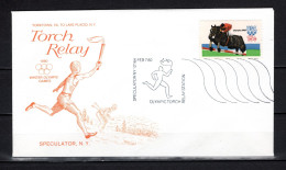 ETATS UNIS D'AMERIQUE N° 1256   OBLITERE SUR ENVELOPPE JEUX OLYMPIQUES LAKE PLACID - Schmuck-FDC