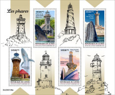 Guinea Guinée 2023 Lighthouses And Wales Set Of 4 Stamps In Block MNH - Baleines