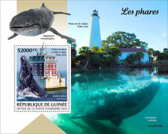 Guinea Guinée 2023 Lighthouses And Wales Block MNH - Baleines