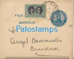 222383 ARGENTINA CIRCULATED TO BUENOS AIRES CANCEL FAJA POSTAL STATIONERY C/ ADDITIONAL CENTENARY NO POSTCARD - Entiers Postaux