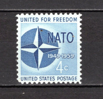 ETATS-UNIS D'AMERIQUE  N° 666   NEUF SANS CHARNIERE   COTE 0.30€     OTAN - Unused Stamps