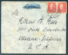 1946 Denmark Oksbol Displaced Persons, Refugee Camp Cover - Pasadena California USA - Storia Postale