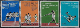 GREECE 1973, 4 LABELS EUROPEAN SPORT GAMES SEGAS(ΣΕΓΑΣ), Mint Without Gum, Complete Set. - Steuermarken