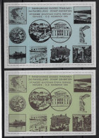 GREECE 1976, 2 Commemorative Official LABELS Of Philatelic Exhibition, Numbered, MNH/**.  Very Fine Condition. - Ongebruikt