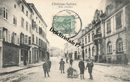 CPA 57 0001 CHÂTEAU-SALINS MOSELLE - RUE DE NANCY - ANIMÉE ET CIRCULÉE - Chateau Salins