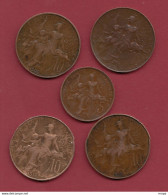 France 5 Pièce --10 Cts --1909-1912-1916-1917--5 Cts --1917  --dans L 'état Lot N °2 - Other & Unclassified