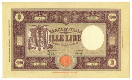 1000 LIRE BARBETTI GRANDE M TESTINA FASCIO II TIPO 12/12/1942 BB+ - Otros