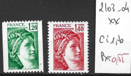 FRANCE 2103-04 ** Côte 1.70 € - Ungebraucht