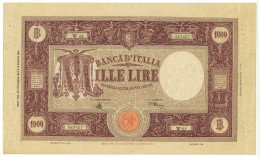 1000 LIRE BARBETTI GRANDE M TESTINA COMMISSARIO INTRONA 30/11/1944 QSPL - Regno D'Italia – Other