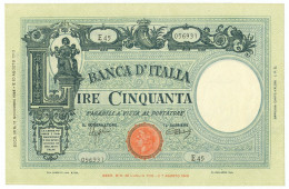 50 LIRE BARBETTI GRANDE L SENZA MATRICE BI RSI 11/11/1944 SUP- - Regno D'Italia – Other