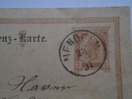 D200561 Liechtenstein (Austria- Österreich) Postal Stationery -Entier -Ganzsache -1891 NENDELN-VADUZ-sent To Triesenberg - Postwaardestukken