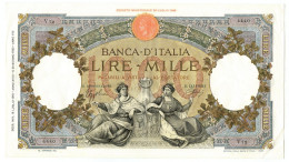 1000 LIRE CAPRANESI REPUBBLICHE MARINARE REGINE FASCIO ROMA 16/07/1940 SPL - Regno D'Italia - Altri