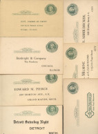 UY7r 7 Postal Cards Preprinted Illinois Michigan Minnesota 1920-50 - 1901-20