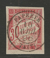 TAXE N° 22 CACHET PAPEETE Petit Aminci /  Used - Taxe