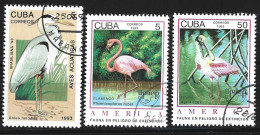 IU221  Cuba  V. 3    -   Usato - Grues Et Gruiformes