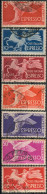 REPUBBLICA ITALIANA 1945/1952 - ESPRESSI SERIE DEMOCRATICA 7 VALORI USATI - SASSONE 25/31 - Express-post/pneumatisch