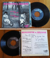 RARE French EP 45t RPM BIEM (7") HUGUETTE & REJANE «Pour Trois Mois D'été» +3 (Dédicacé, 1966) - Verzameluitgaven