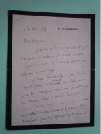 Lettre Autographe Henry BORDEAUX (1870-1963) ROMANCIER - ACADEMIE FRANCAISE - Ecrivains