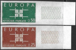 France Frankreich 1963 Europa Cept Yv. 1396-97 Michel 1450-51 MNH Neuf Postfrisch ** Non Dentelé Ungezähnt - 1961-1970