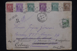TUNISIE - Enveloppe En Recommandé De Nabeul Pour La France En 1928 - L 149459 - Lettres & Documents