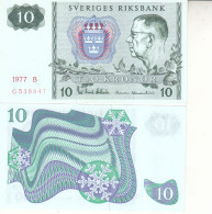 SWEDEN 10 KRONR 1977 P-52 UNC - Svezia